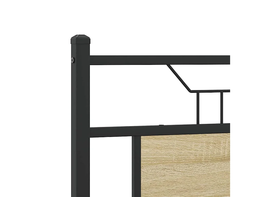 Bedframe zonder matras metaal sonoma eikenkleur 200x200 cm