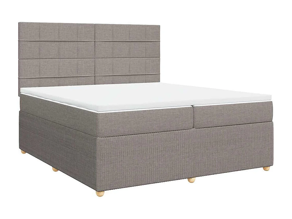 Boxspringbett mit Matratze Taupe 200x200 cm Stoff