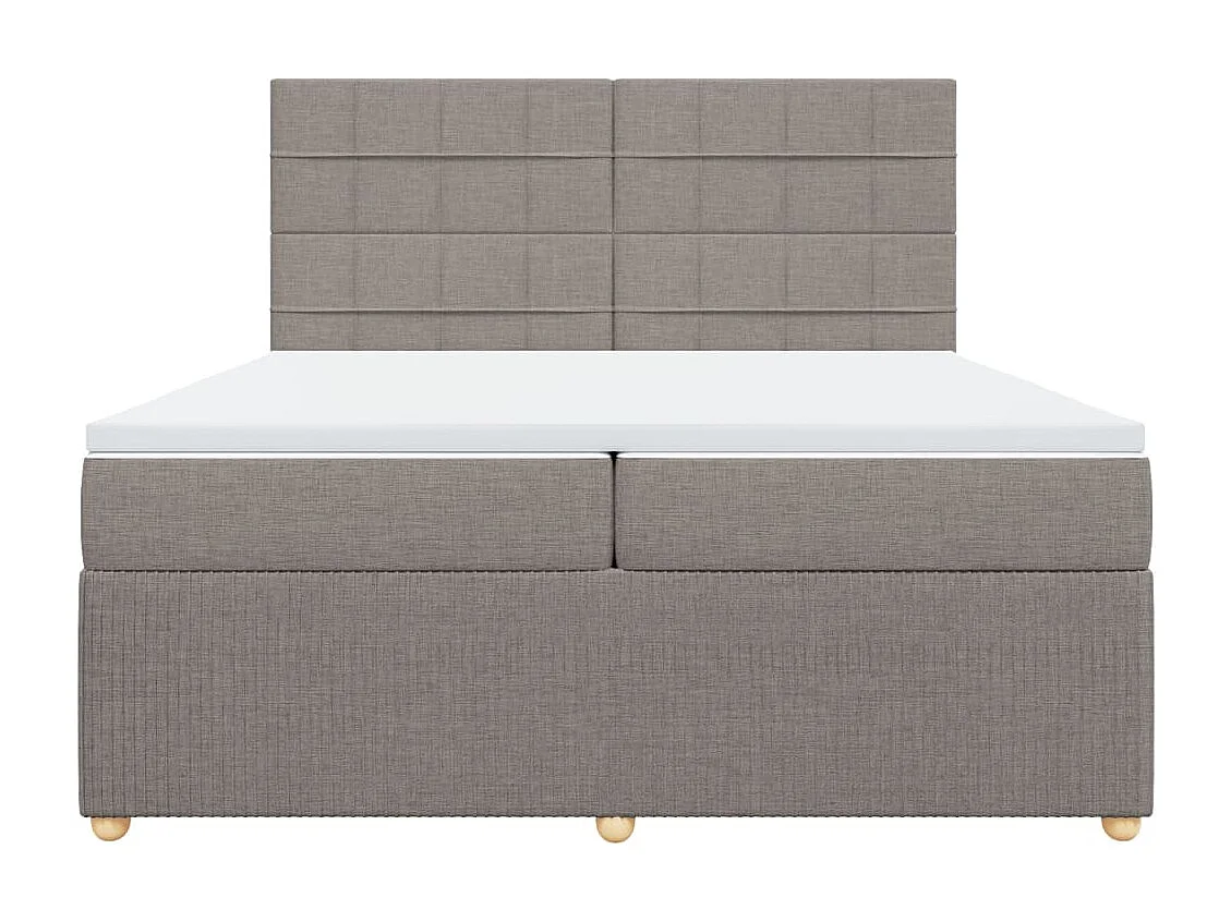Boxspringbett mit Matratze Taupe 200x200 cm Stoff