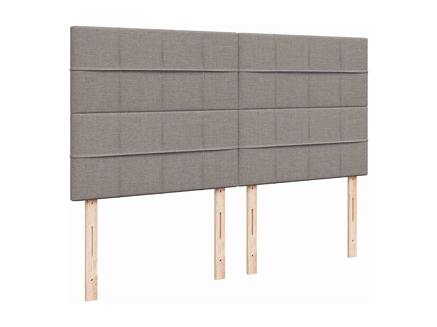 Sommier à lattes de lit avec matelas Taupe 200x200 cm Tissu