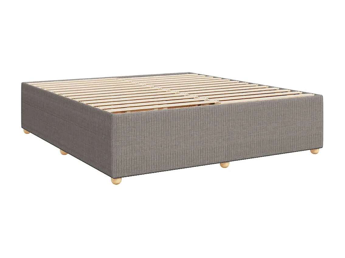 Sommier à lattes de lit avec matelas Taupe 200x200 cm Tissu