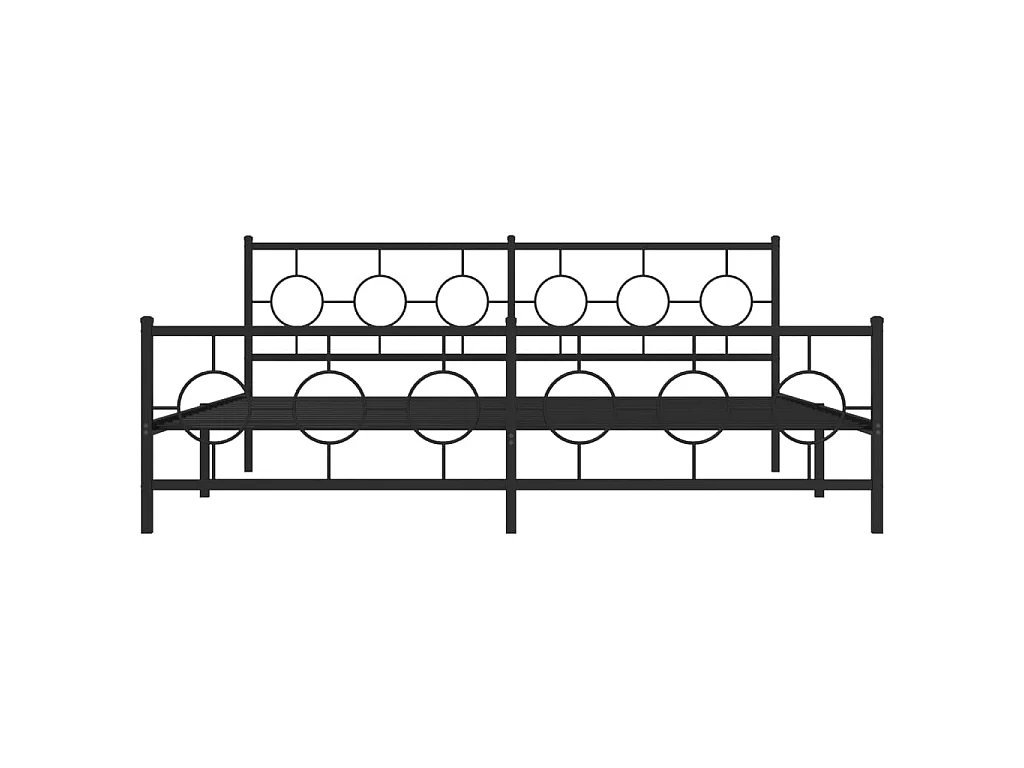Estructura cama sin colchón con estribo metal negro 193x203 cm