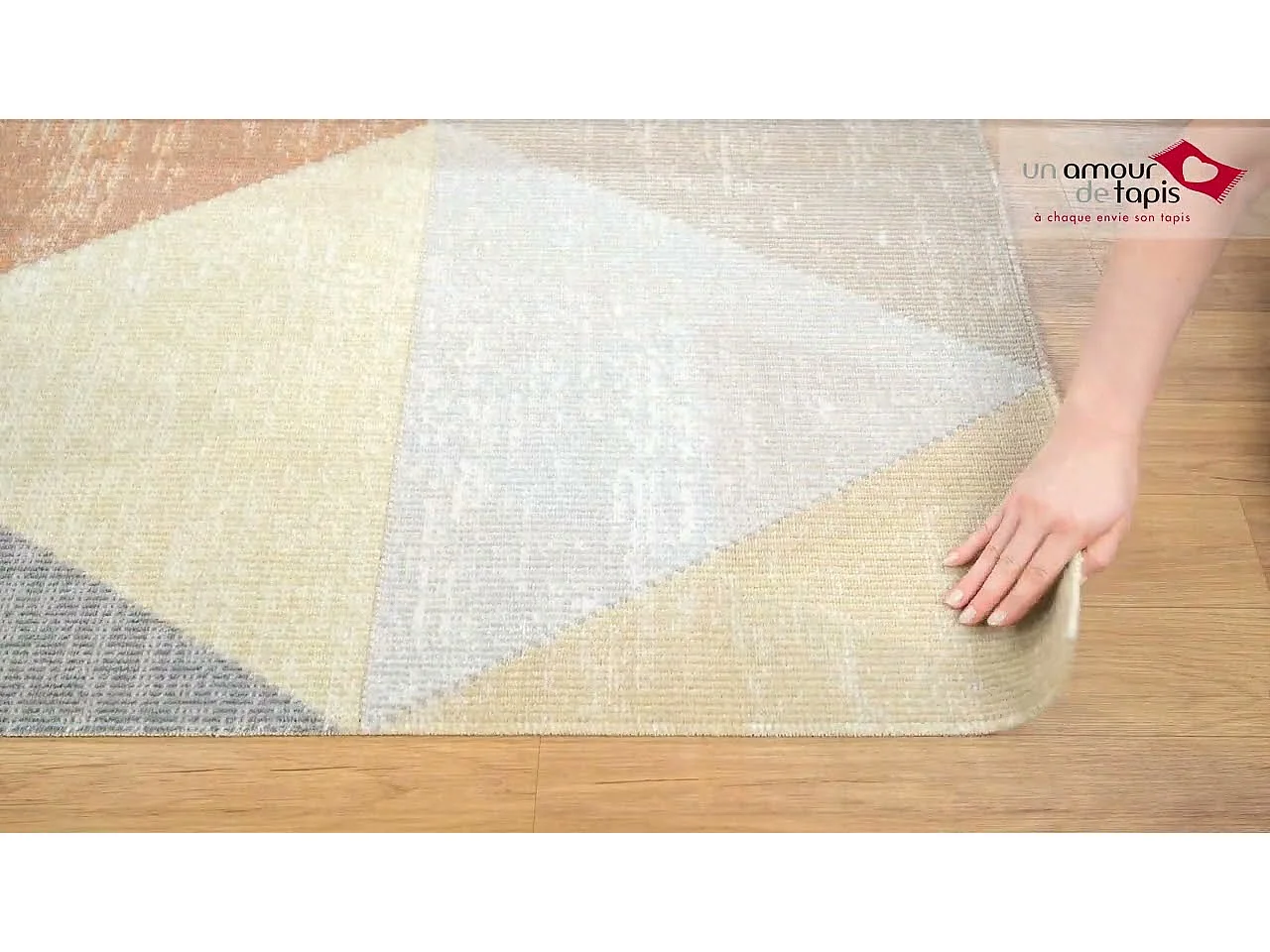 Tapis extérieur 160x220 tissé kilim jaune et gris SOYEUX F