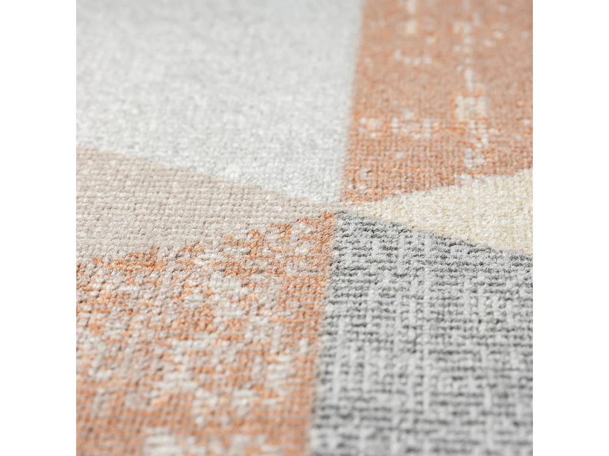 Tapis extérieur 160x220 tissé kilim jaune et gris SOYEUX F