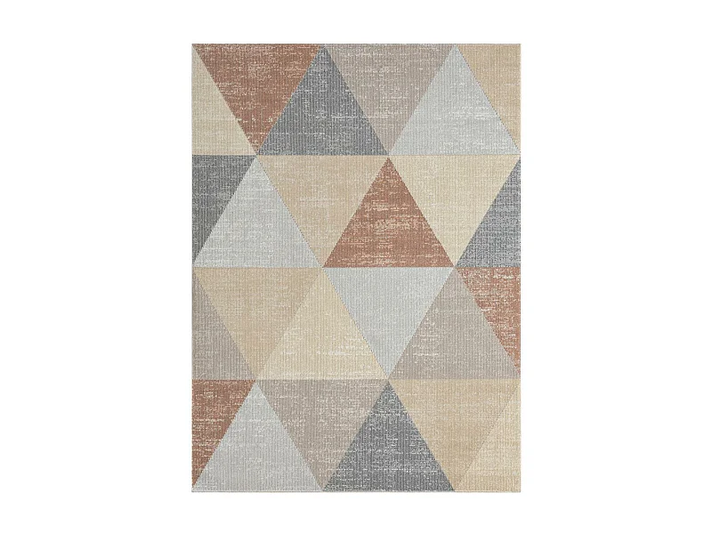 Tapis extérieur 160x220 tissé kilim jaune et gris SOYEUX F