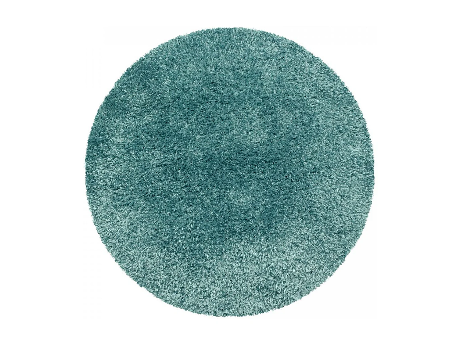 Tapis longs poils shaggy 280x370 rectangle tissé bleu et turquoise motif uni