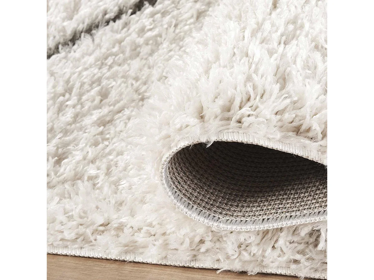 Tapis berbère 240x320 tissé motifs ethno-chic LYN4 BENYLE 3 crème