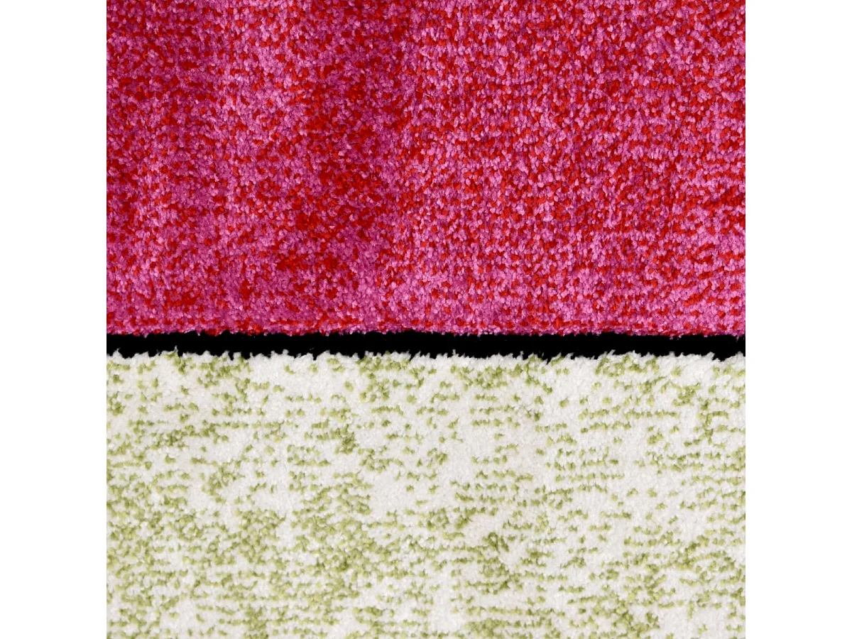 tapis salon 140x140 tissé multicolore carré motif géométrique LYN8 GEOME