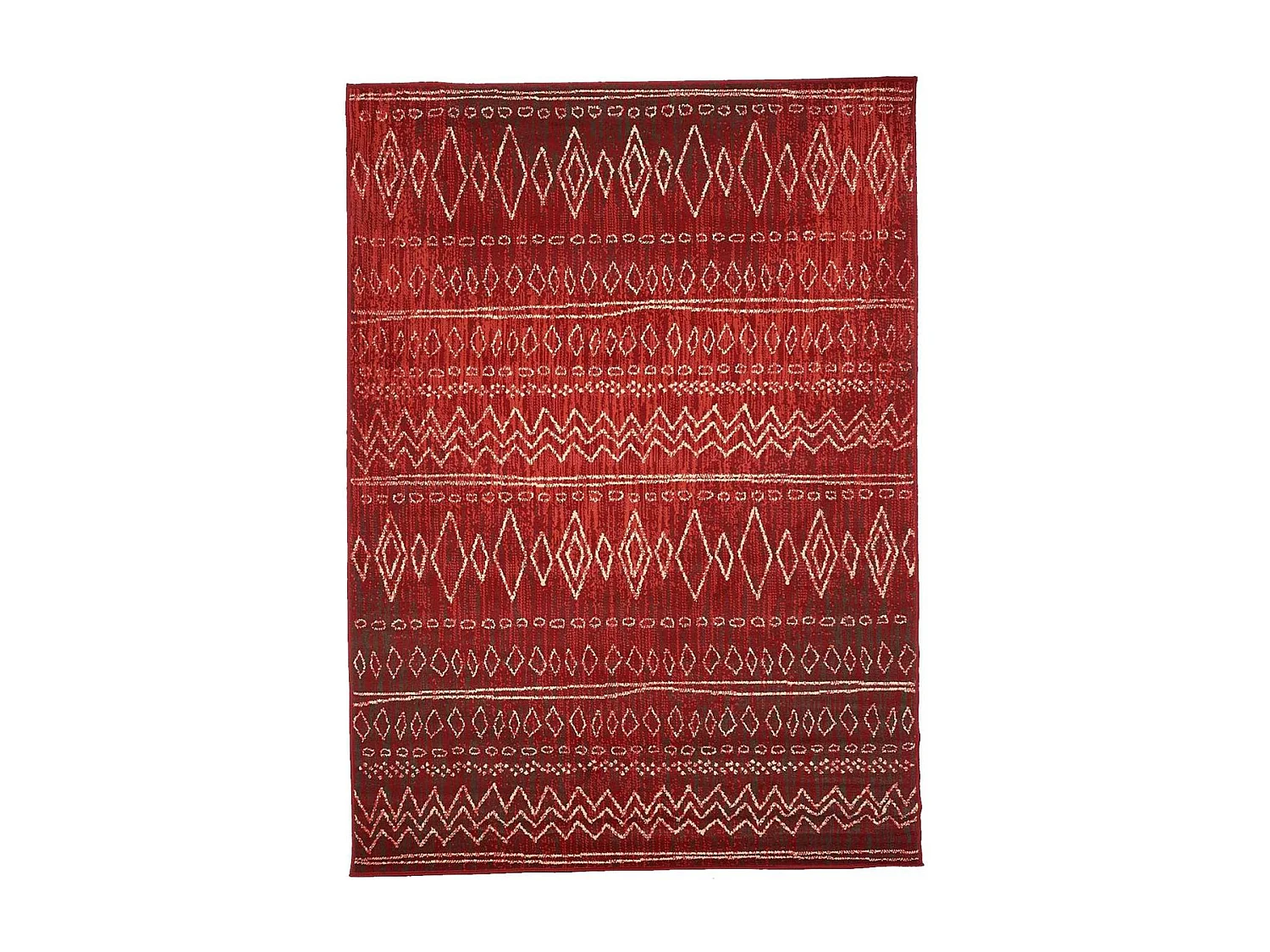 Tapis berbère 235x320 tissé motifs tribaux LYN1 BERBI rouge