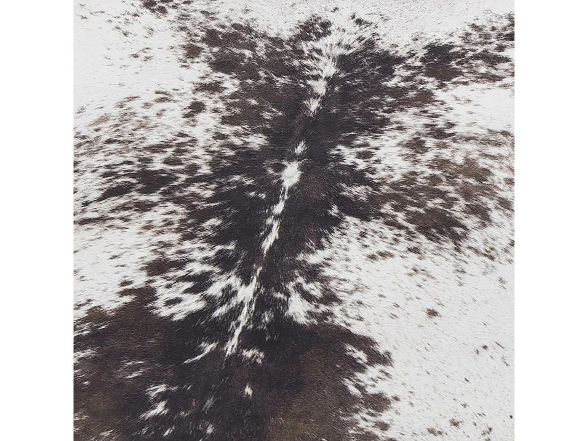 Tapis kilim 125x155 rectangle tissé blanc et marron motif faux uni ART COW