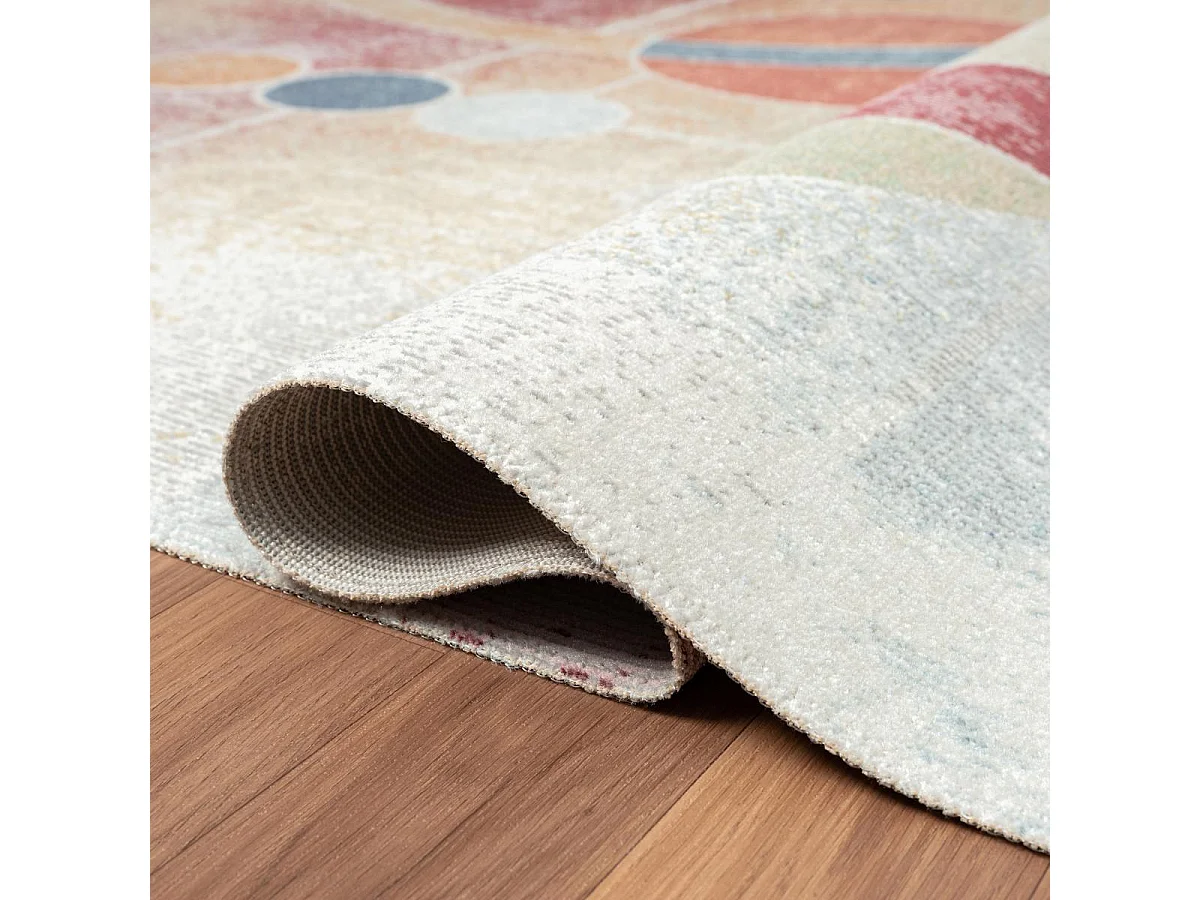 Tapis extérieur 160x220 tissé kilim vert et bleu SOYEUX A