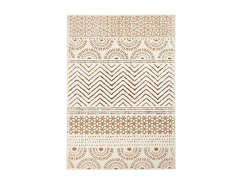 Tapis berbère 280x365 tissé motif ethnic LYN1 ORIENVAG crème