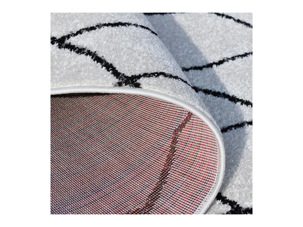 Tapis berbère 240x320 tissé motifs tribaux NALADON crème