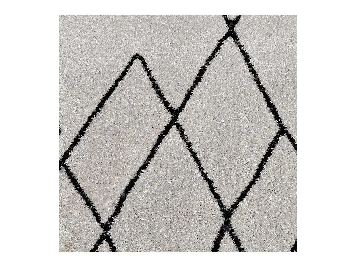 Tapis berbère 240x320 tissé motifs tribaux NALADON crème