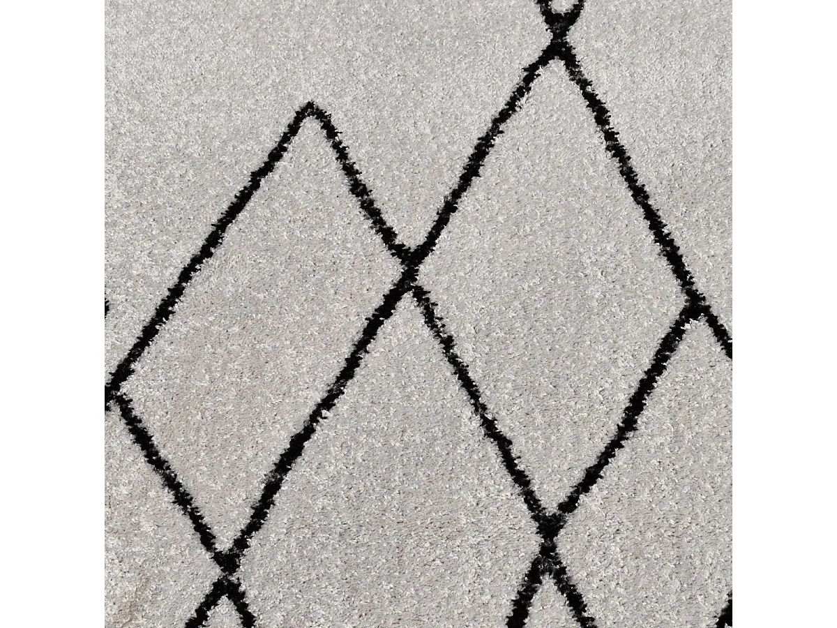 Tapis berbère 240x320 tissé motifs tribaux NALADON crème