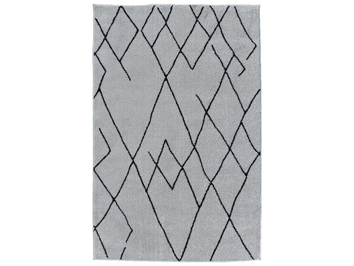 Tapis berbère 240x320 tissé motifs tribaux NALADON crème