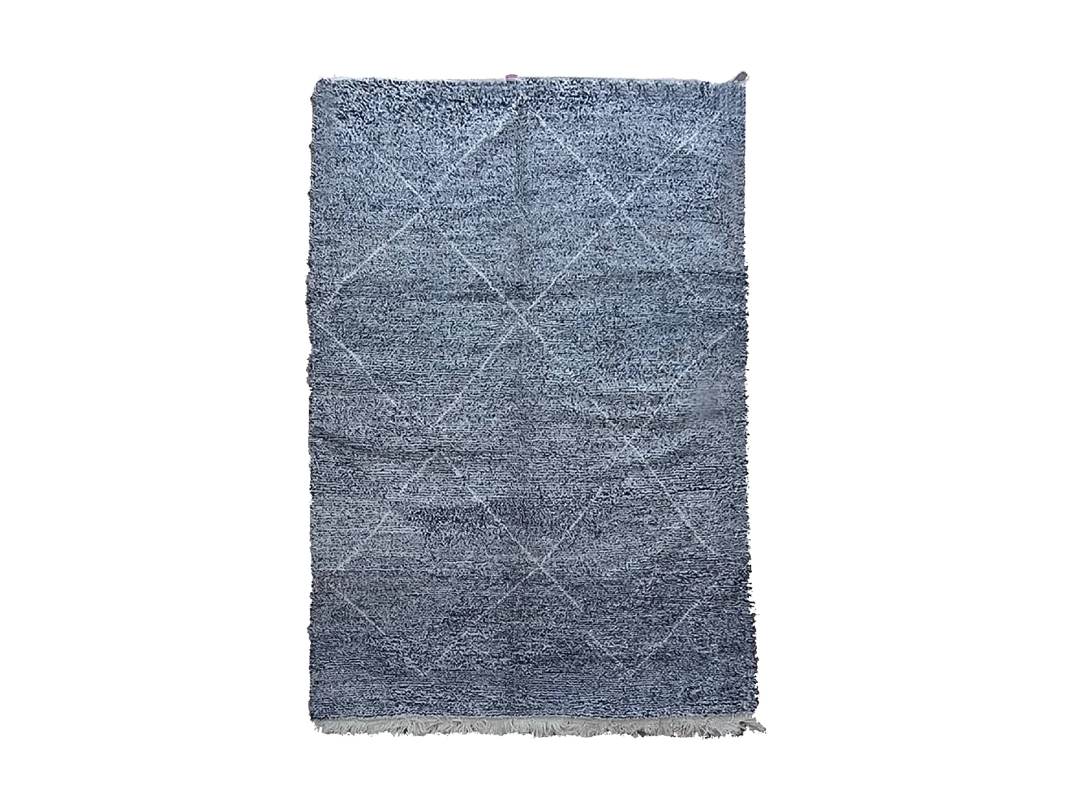 Authentique tapis berbère 205x310 fait main en laine gris TADLI
