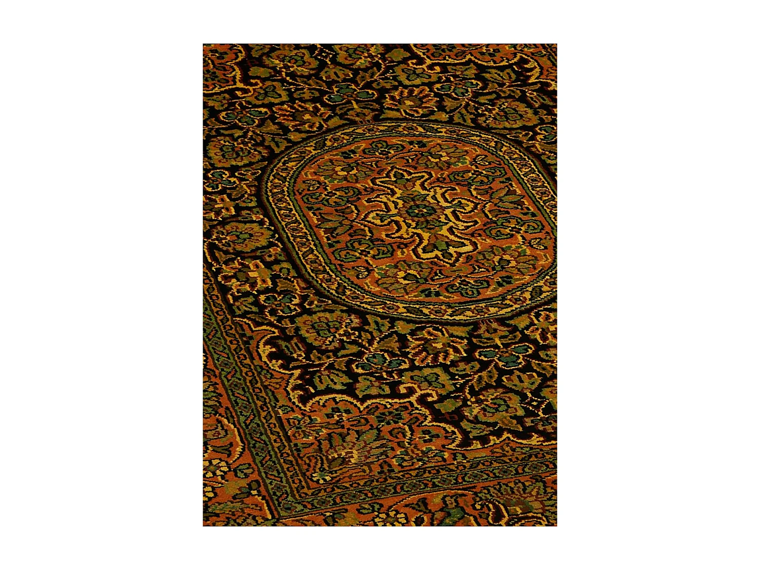Authentique tapis d'Orient 80x125 fait main en rayonne or CACHEMIR A