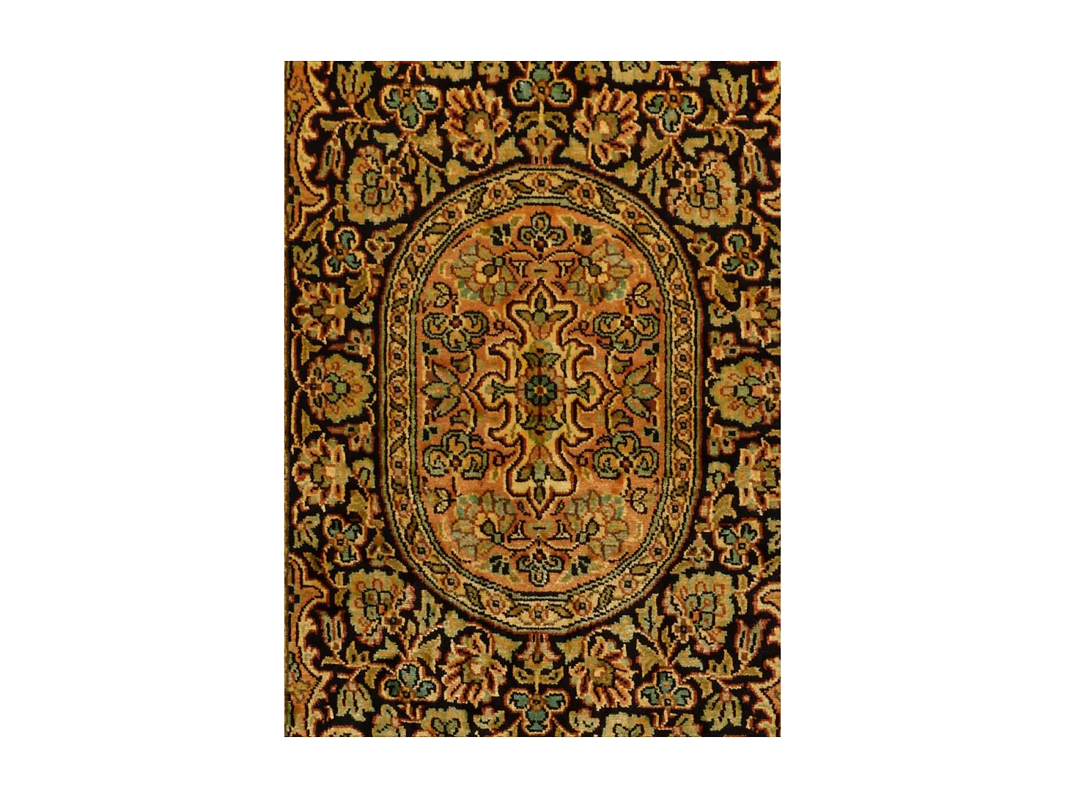 Autentico tappeto orientale 80x125 realizzato a mano in rayon oro CACHEMIR A