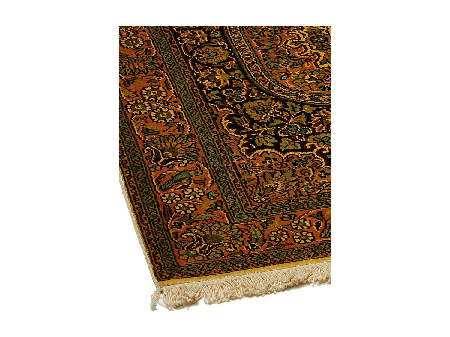 Autentico tappeto orientale 80x125 realizzato a mano in rayon oro CACHEMIR A