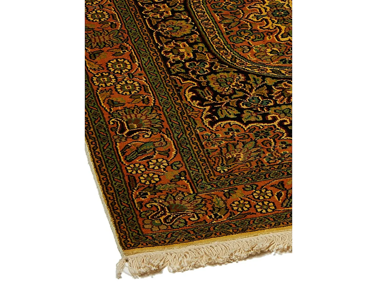 Autentico tappeto orientale 80x125 realizzato a mano in rayon oro CACHEMIR A