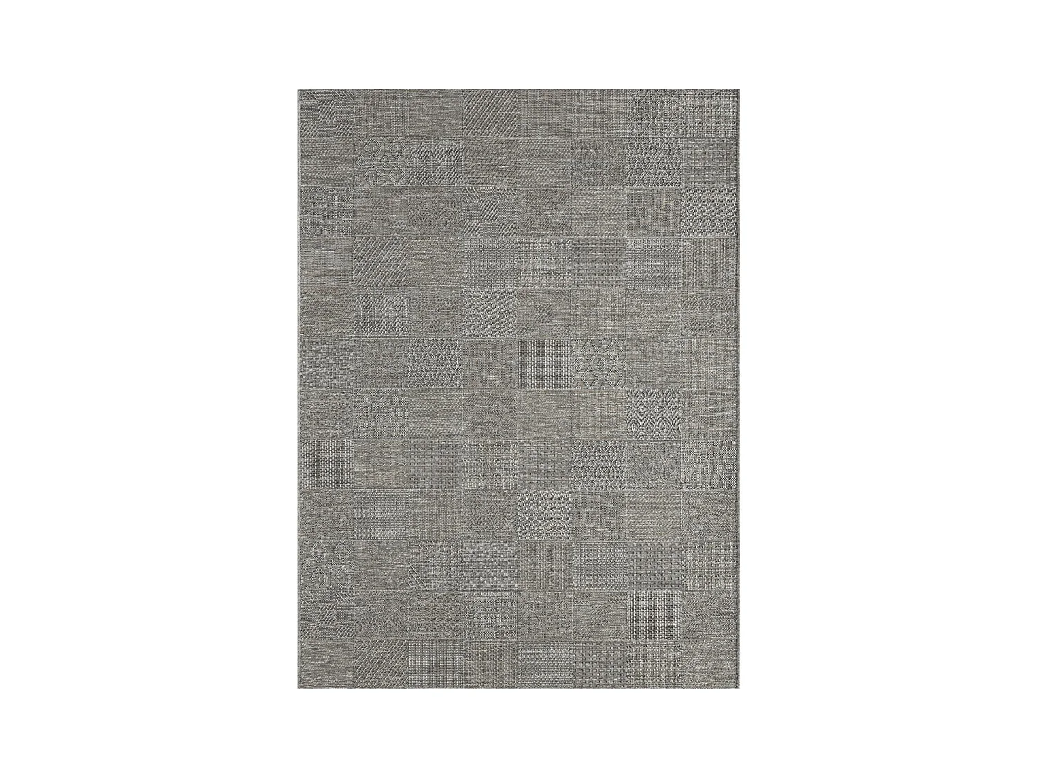 Tapis extérieur 67x180 tissé kilim gris MEXICO EX