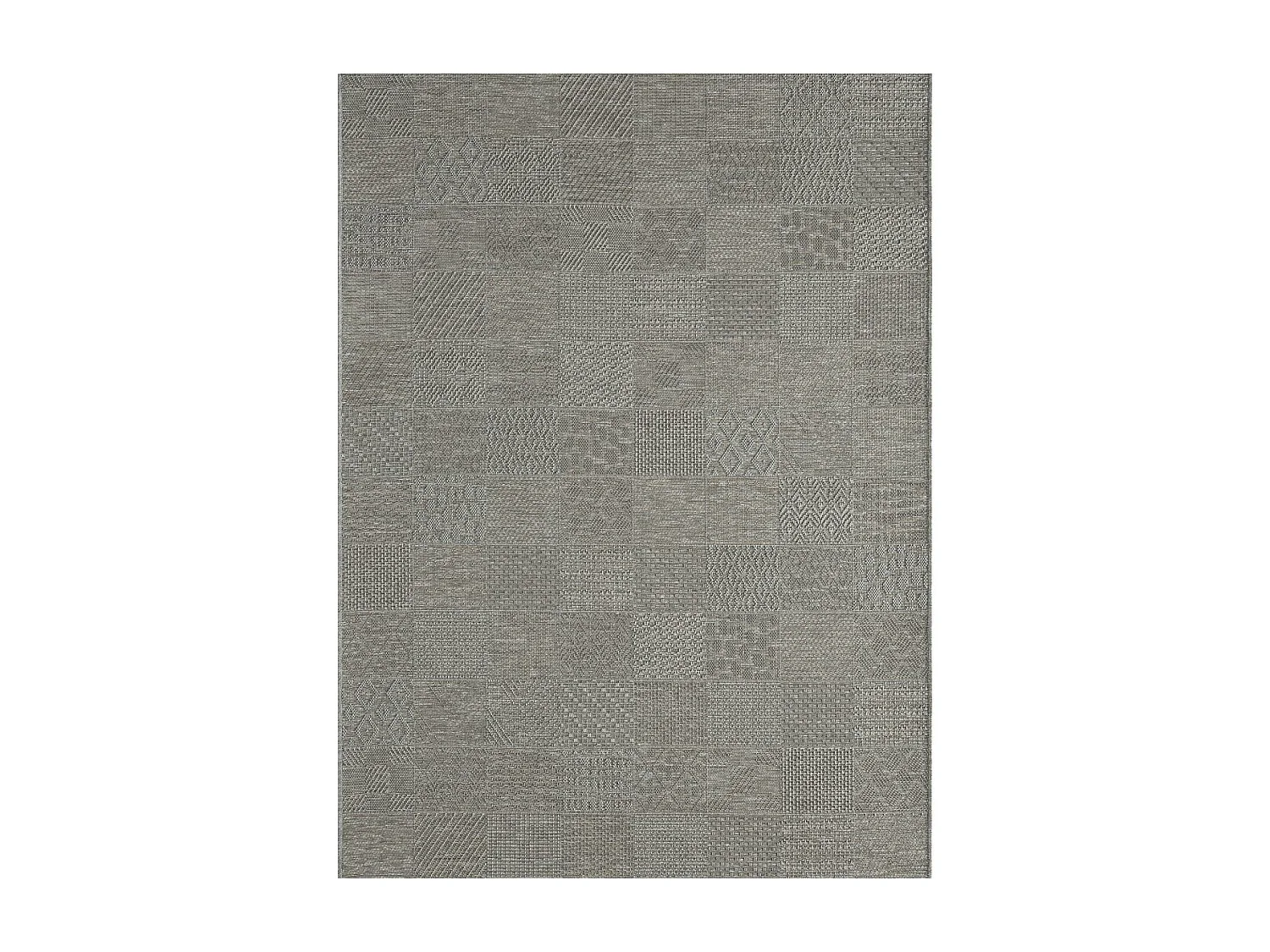 Tapis extérieur 67x180 tissé kilim gris MEXICO EX