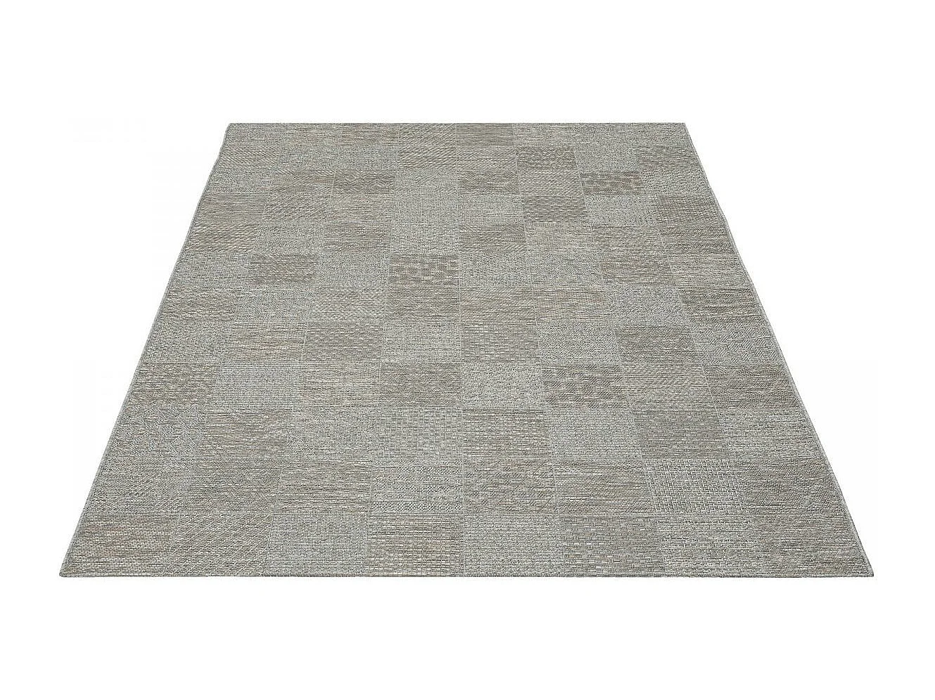 Tapis extérieur 67x180 tissé kilim gris MEXICO EX