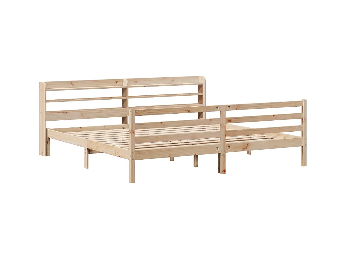 Cadre de lit avec tête de lit sans matelas 200x200 cm