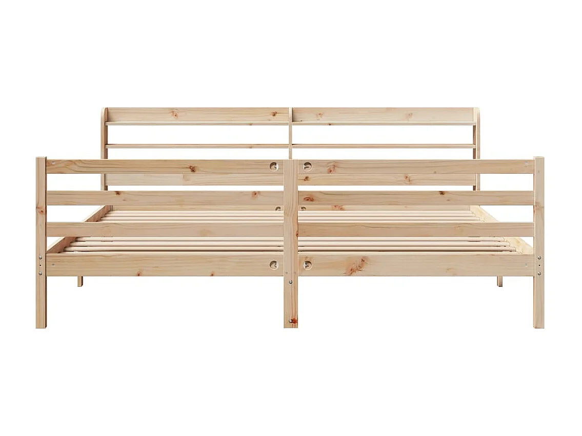 Bettgestell mit Kopfteil ohne Matratze 200x200 cm