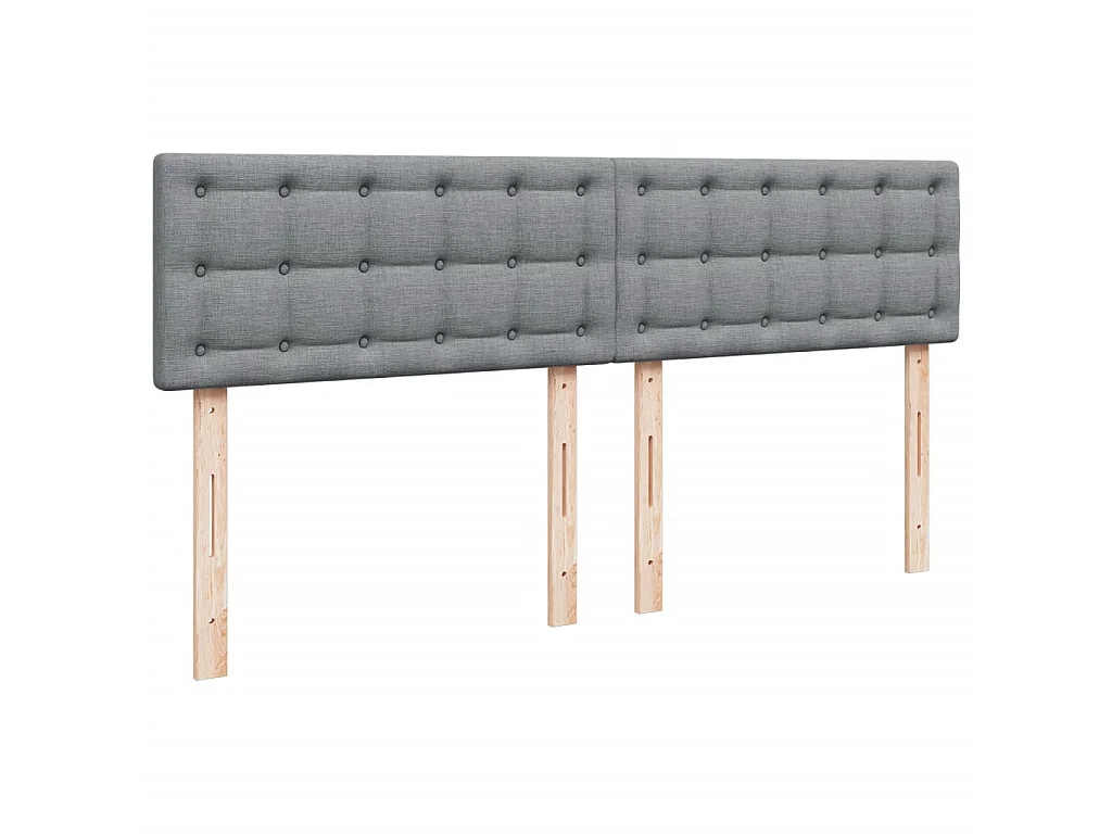 Boxspring met matras stof lichtgrijs 200x200 cm