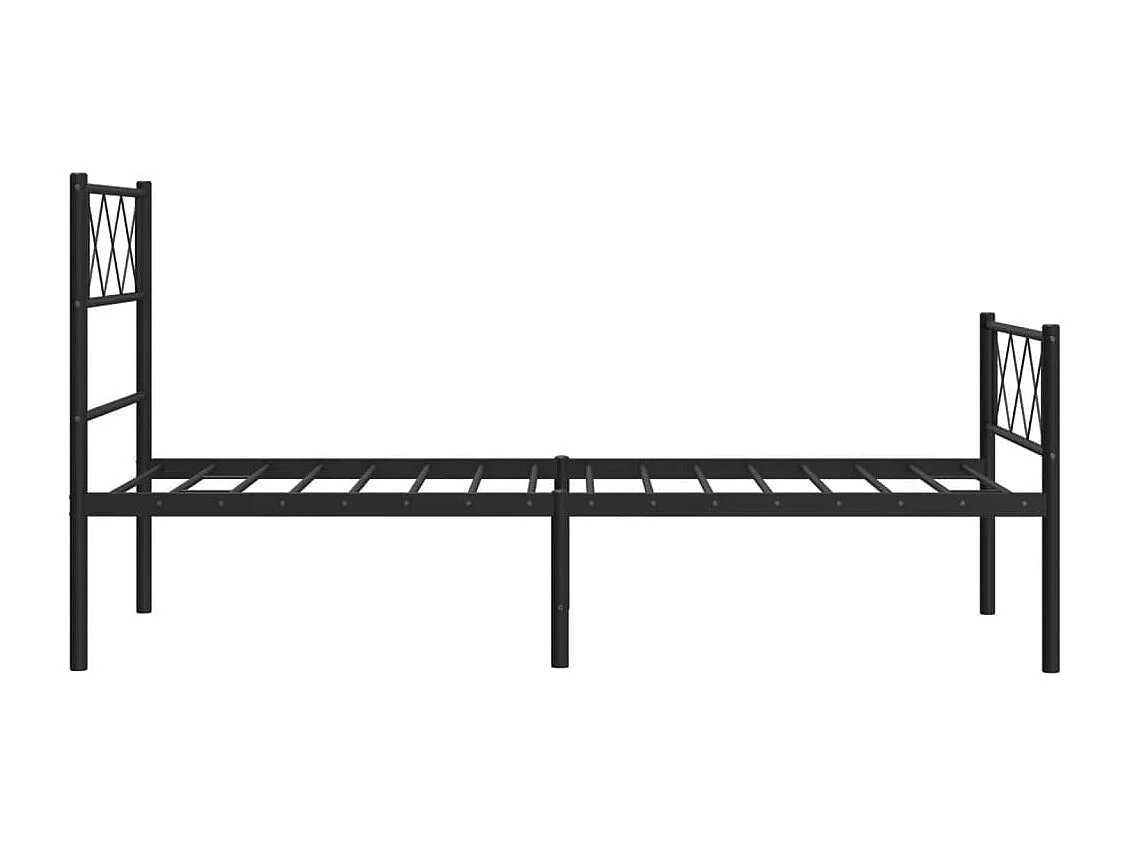 Estructura cama sin colchón con estribo metal negro 107x203 cm