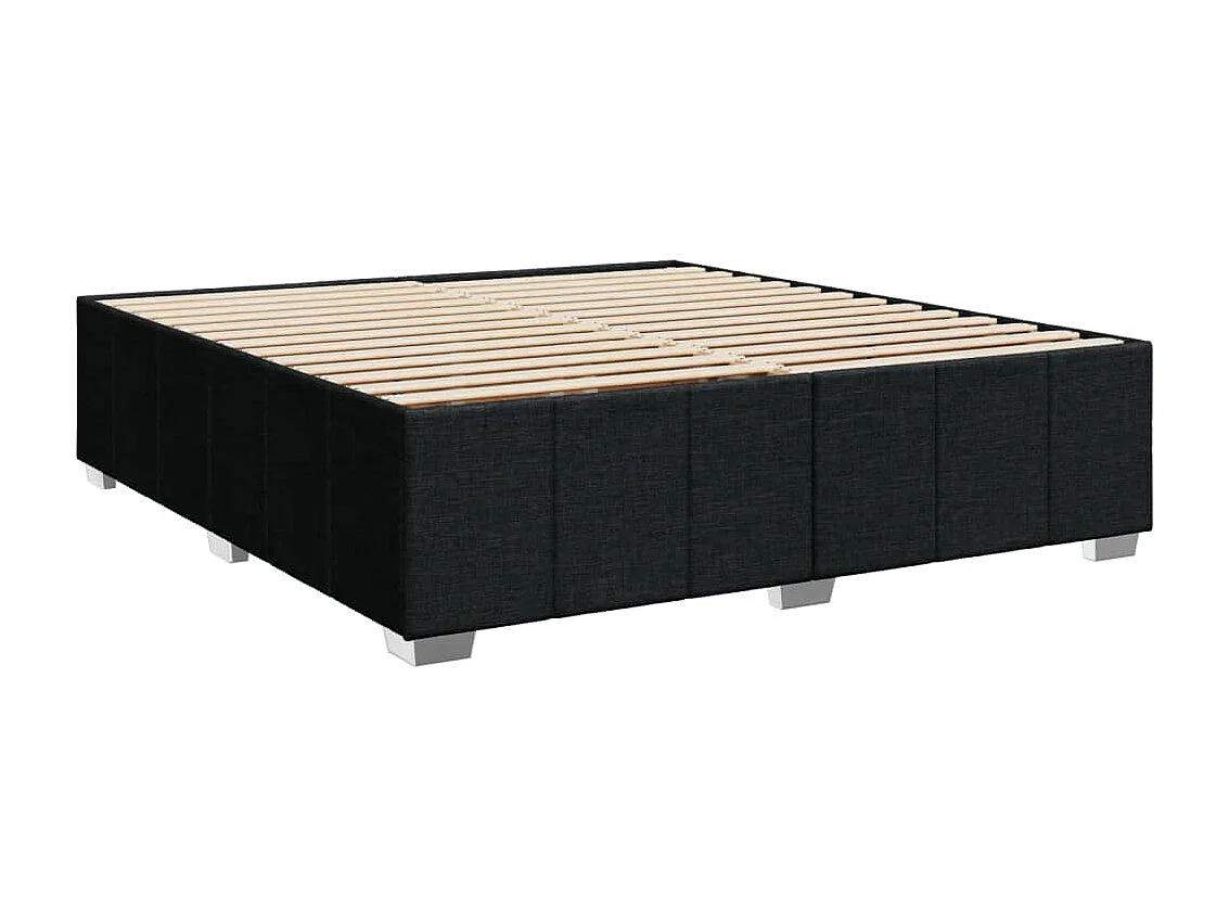 Boxspringbett mit Matratze Schwarz 200x200 cm Stoff