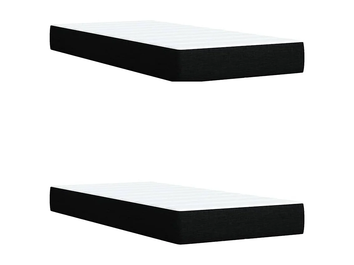 Boxspringbett mit Matratze Schwarz 200x200 cm Stoff