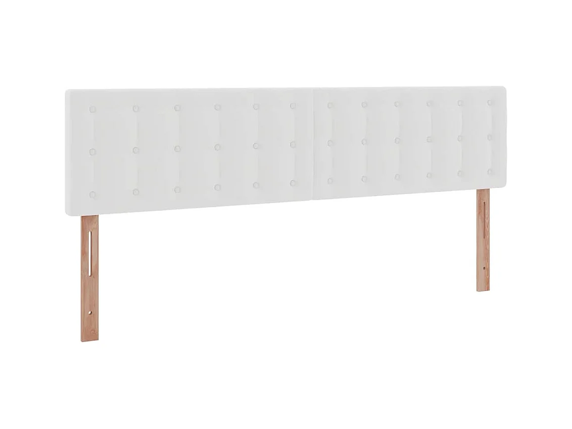 Ottoman-Bett mit Matratzen & LEDs Weiß 200x200 cm Kunstleder