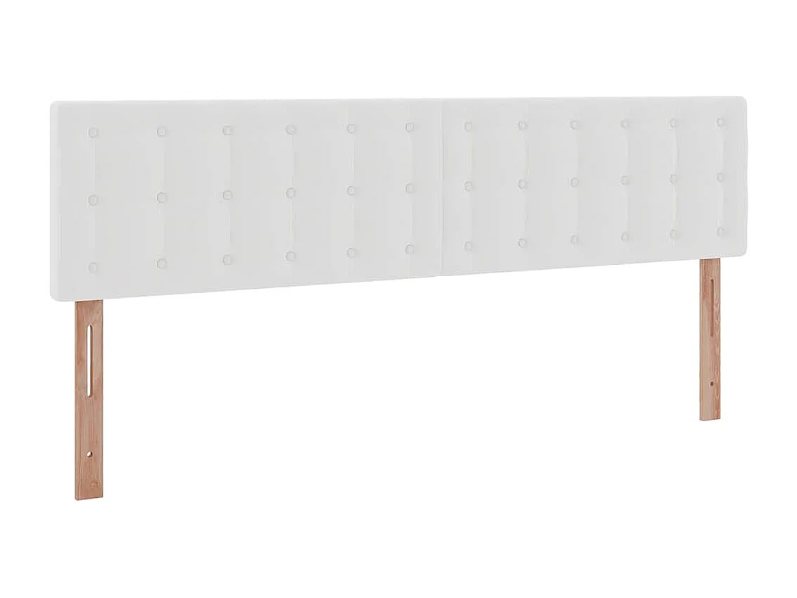 Ottoman bed met matrassen en LED's 200x200cm kunstleer wit