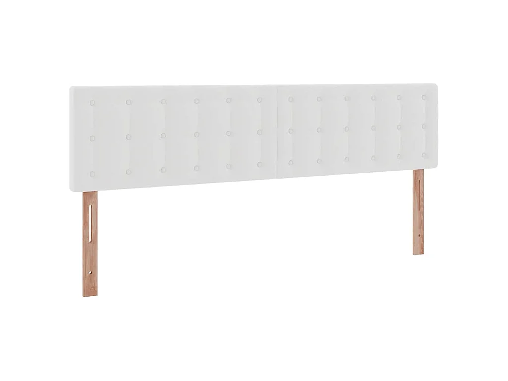 Struttura Letto Pouf con Materassi Bianco 200x200 cm Similpelle