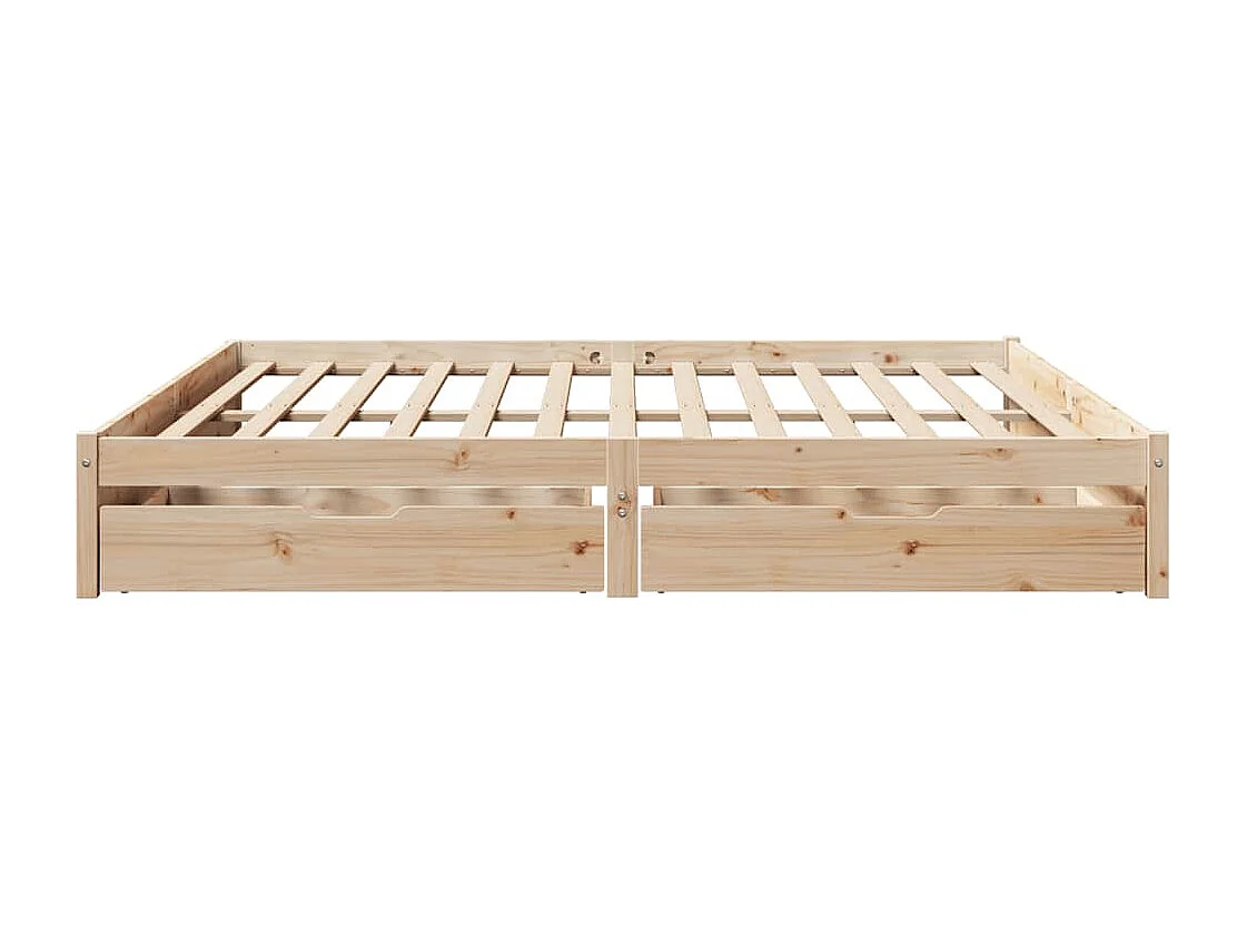Cadre de lit sans matelas 200x200 cm bois massif de pin