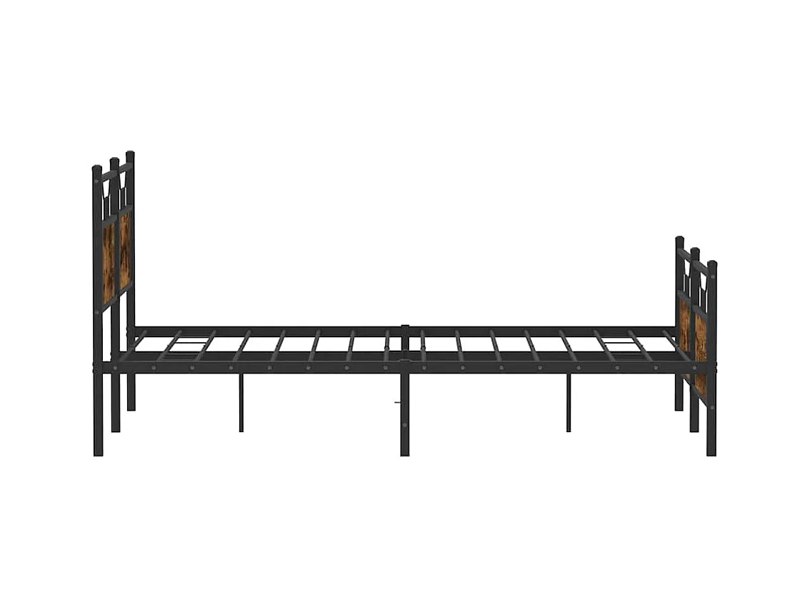 Bettgestell ohne Matratze Räuchereiche 150x200 cm Holzwerkstoff