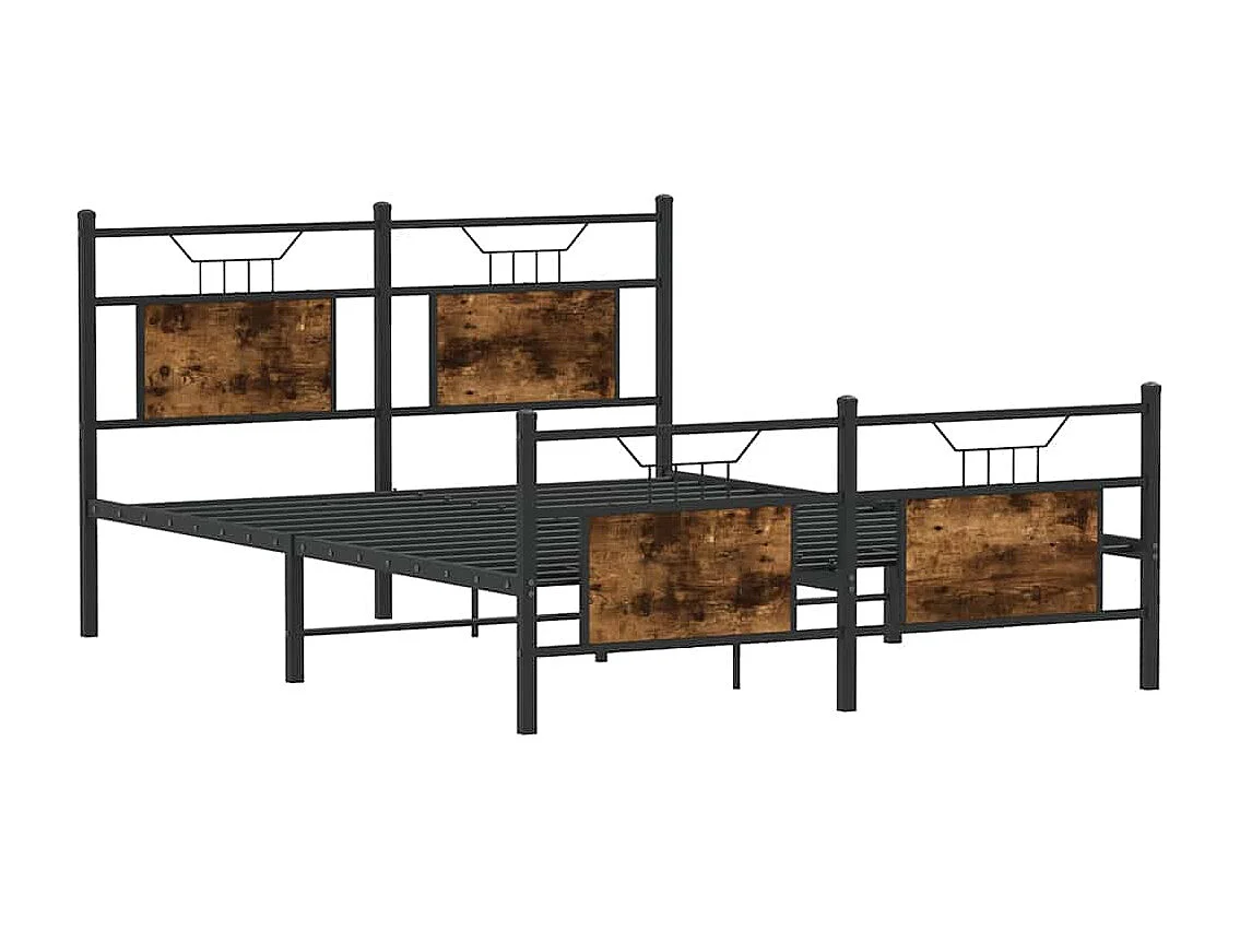 Bedframe zonder matras hout gerookt eikenkleurig 150x200 cm