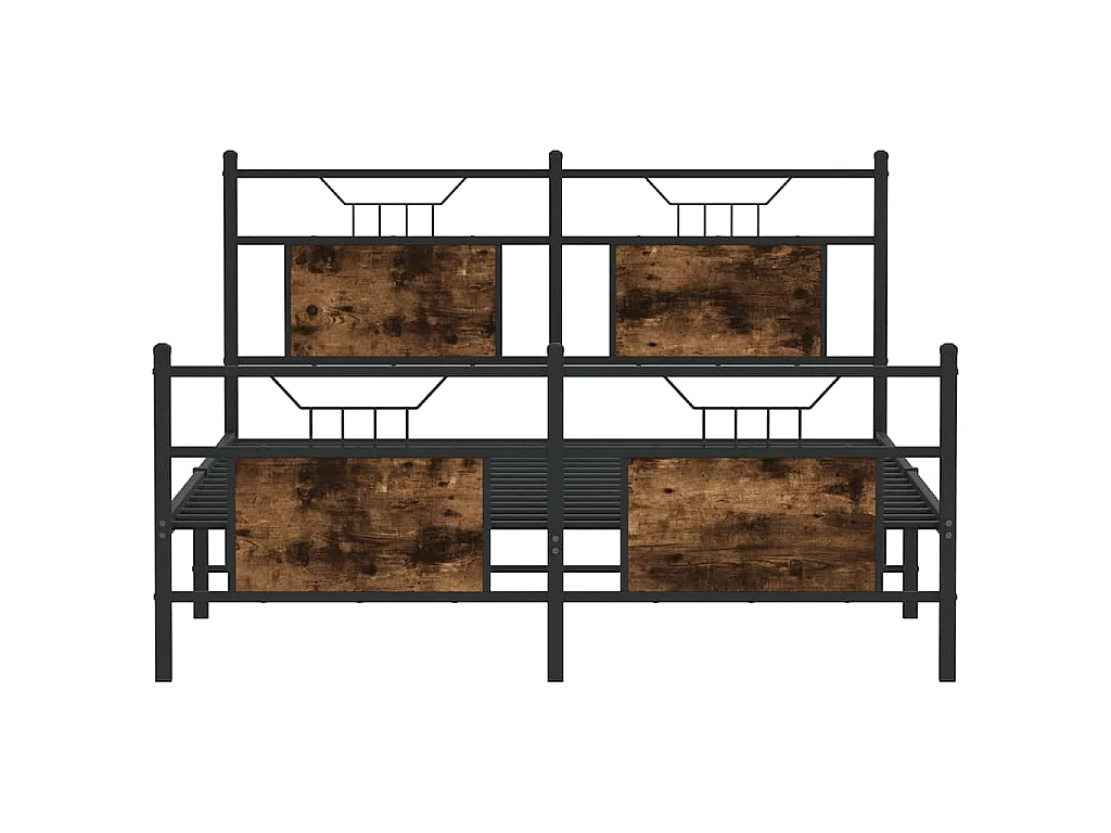 Bedframe zonder matras hout gerookt eikenkleurig 150x200 cm