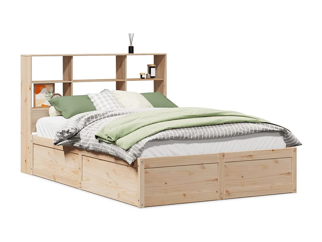 Cama sem colchão 150x200 cm madeira de pinho maciça