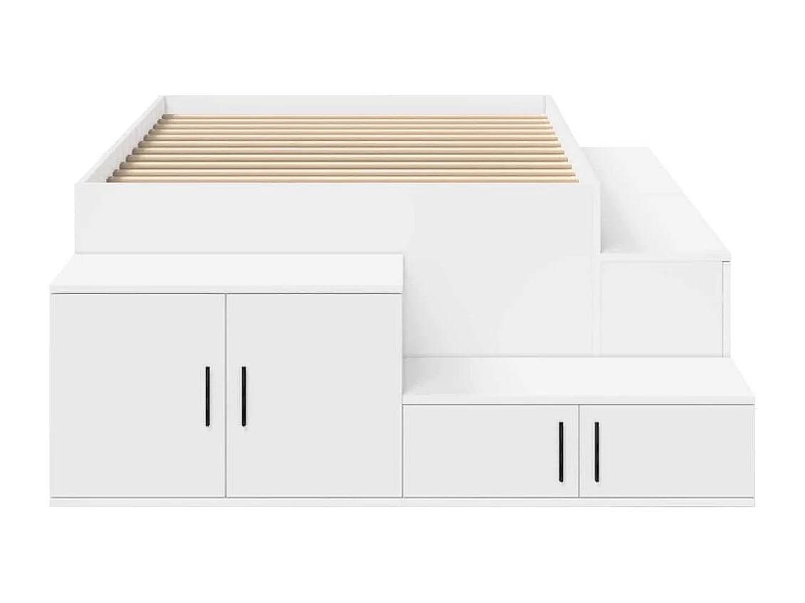 Cama con almacenamiento Blanco 244 x 127 x 53.5 cm