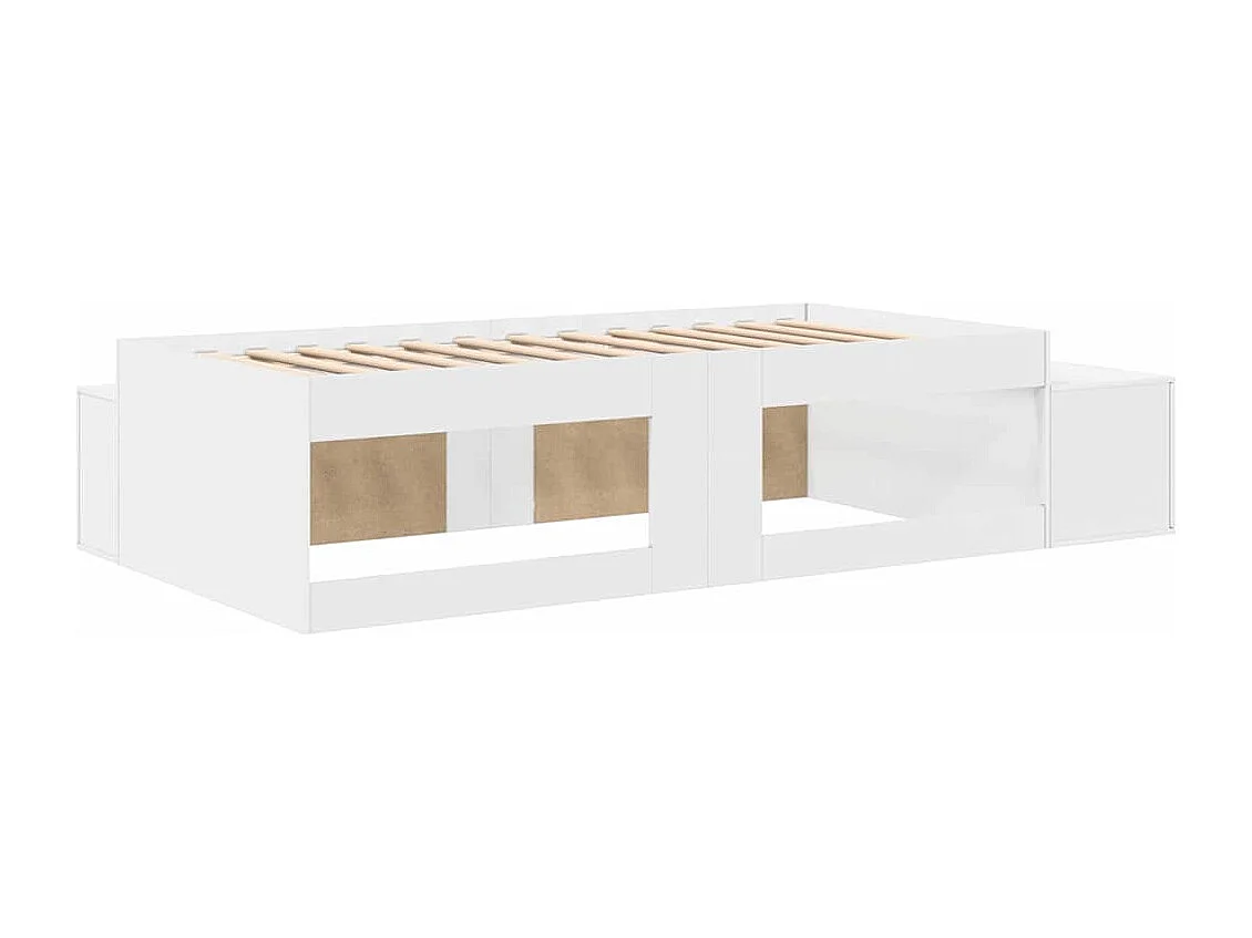 Cama con almacenamiento Blanco 244 x 127 x 53.5 cm