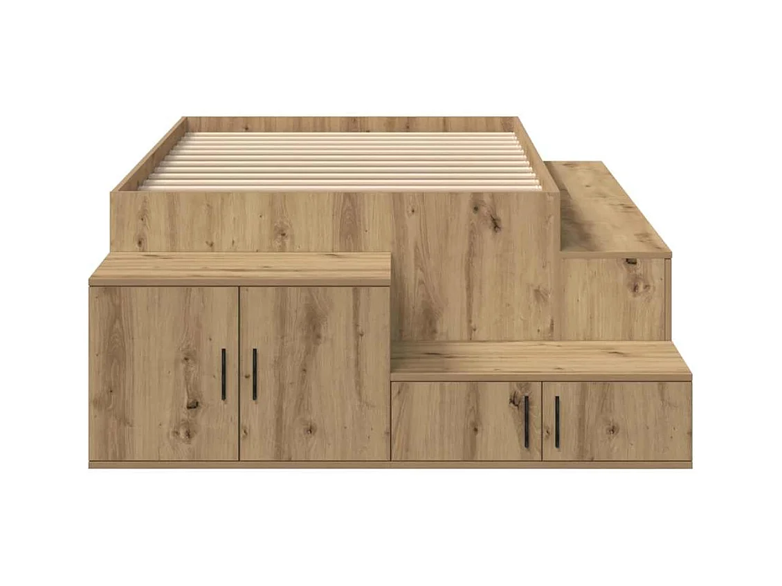 Bett mit Stauraum mit Tür Artisan-Eiche 244 x 127 x 53.5 cm