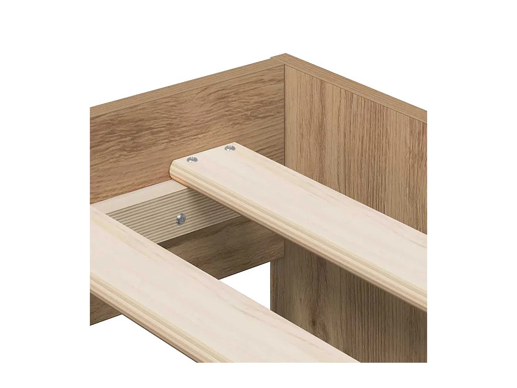 Bett mit Stauraum mit Tür Artisan-Eiche 244 x 127 x 53.5 cm