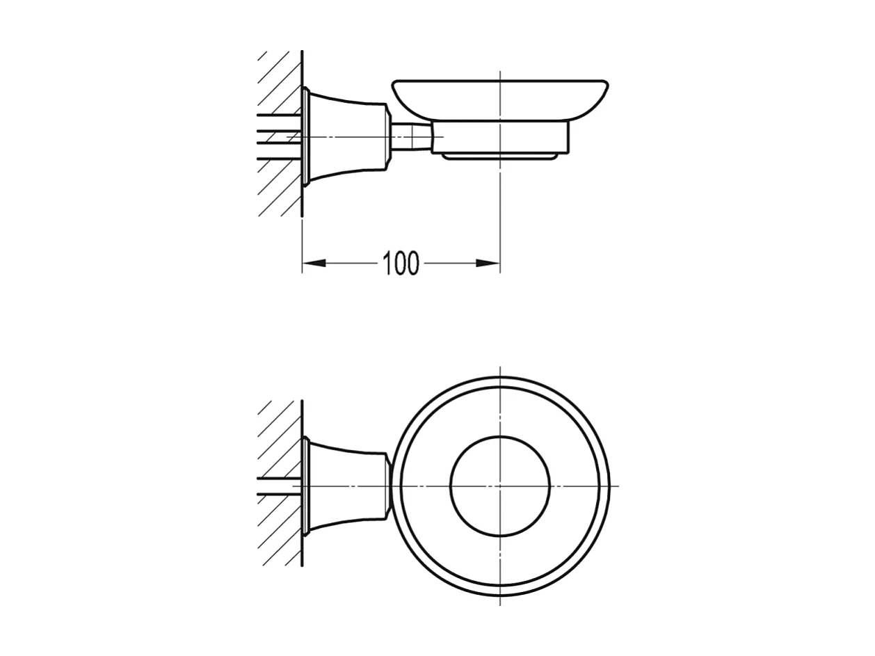Porte savon mural PAINI Lady's Auburn