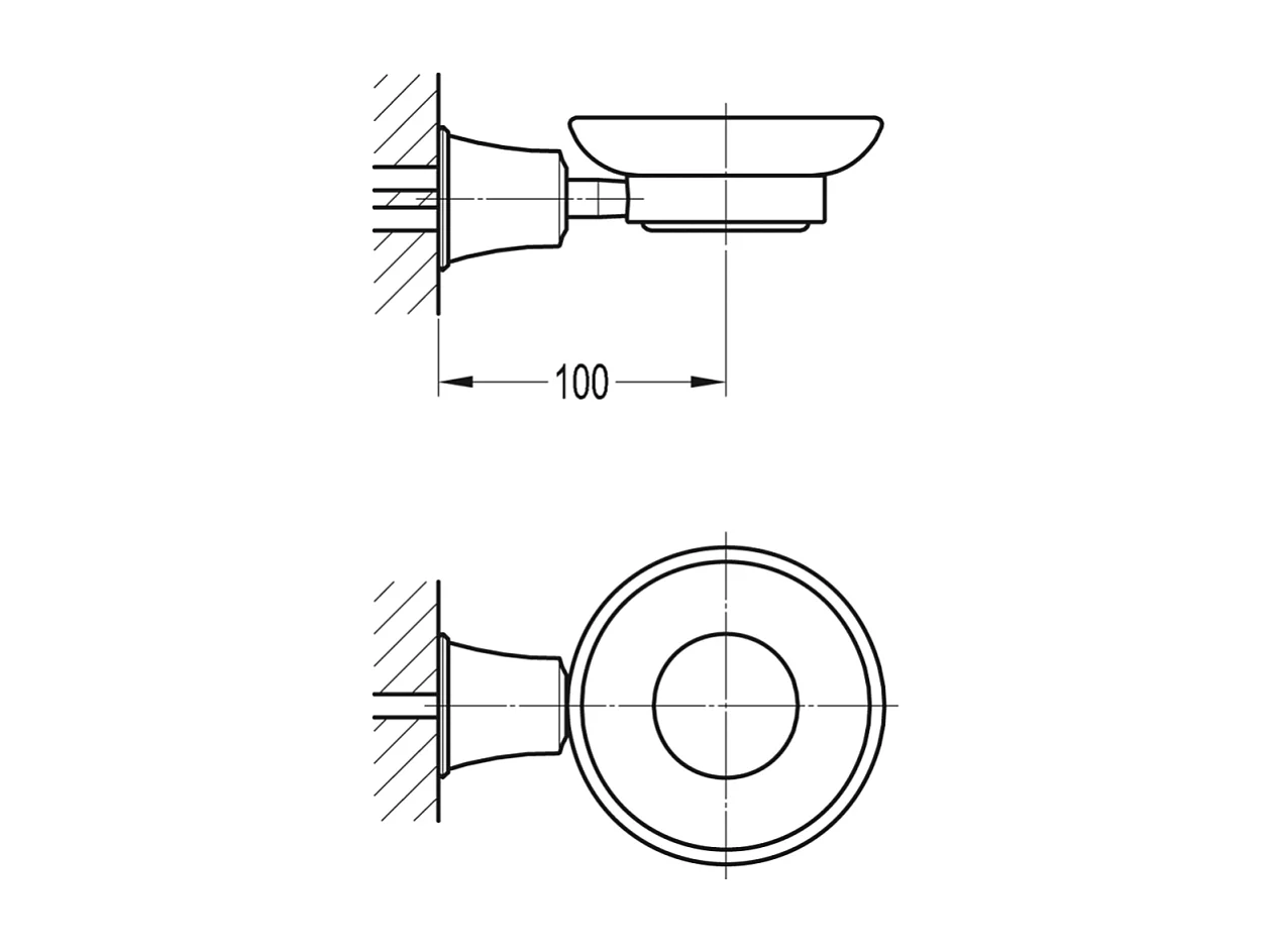 Porte savon mural PAINI Lady's Auburn