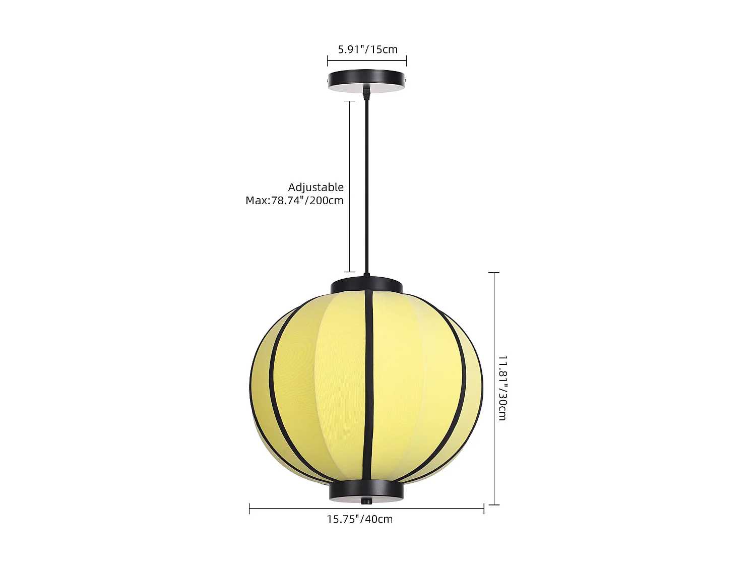 Lampe suspendue en rotin fabriquée à la main d50 cm x h40 cm