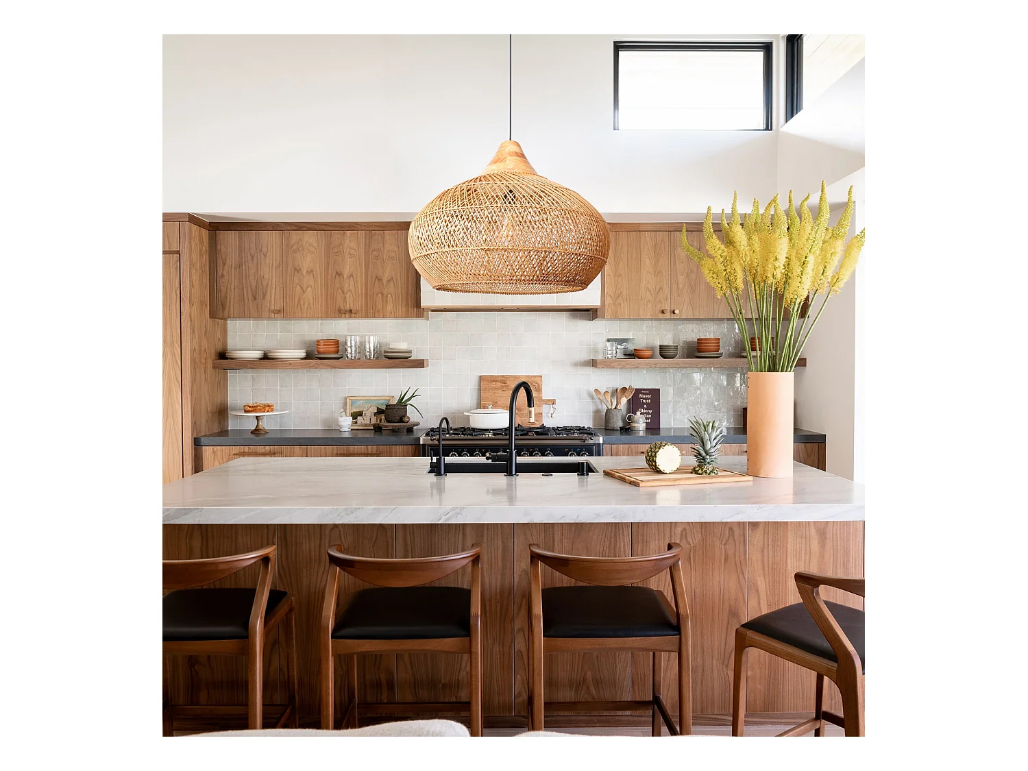 Suspension en rotin géométrique d60 cm x h45 cm